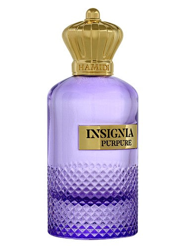 Hamidi Insignia Purpure eau de parfum bottle, a woody fragrance
