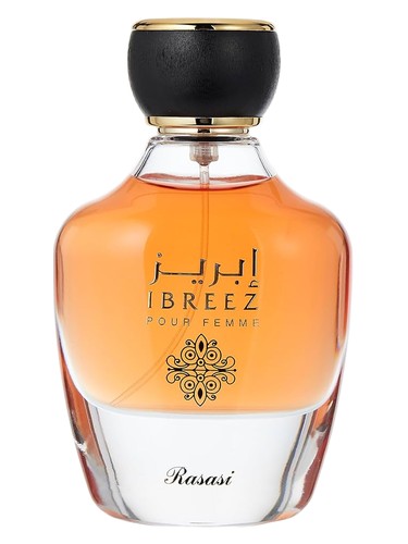 Rasasi Ibreez Pour Femme eau de parfum bottle, a white floral fragrance