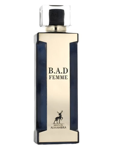 Maison Alhambra B.A.D. Femme eau de parfum bottle, a gourmand fragrance