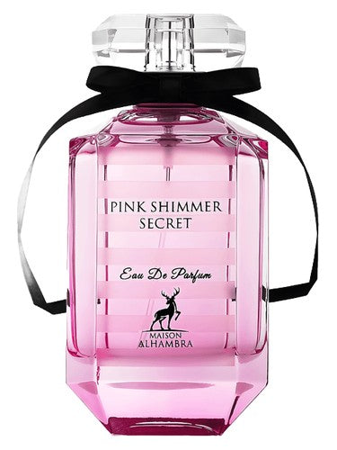 Maison Alhambra Pink Shimmer Secret eau de parfum bottle, a floral fragrance
