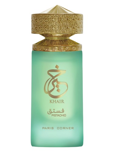 Paris Corner Khair Pistachio eau de parfum bottle, a gourmand fragrance