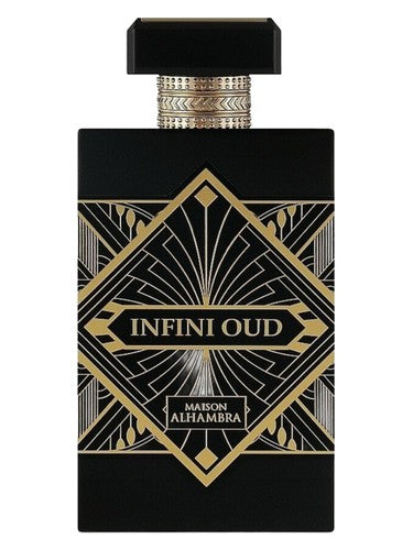 Maison Alhambra Infini Oud eau de parfum bottle, a gourmand fragrance
