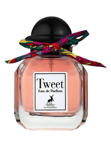 Maison Alhambra Tweet perfume bottle, a white floral fragrance