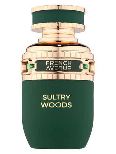 French Avenue Sultry Woods eau de parfum bottle, a green fragrance