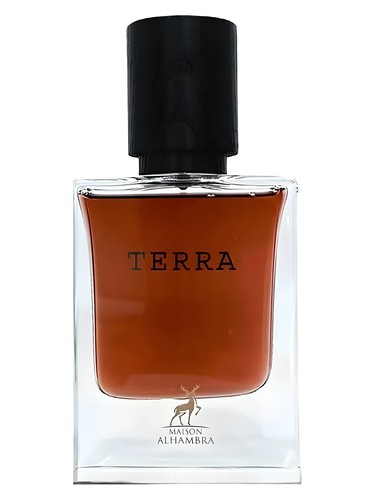 Maison Alhambra Terra eau de parfum bottle, a smoky fragrance