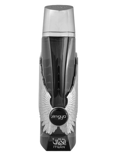 Zimaya Itqan Noir eau de parfum bottle, a fresh fragrance