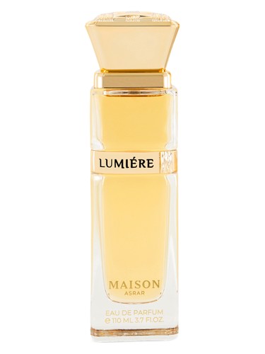Maison Asrar Lumiere eau de parfum bottle, a citrus fragrance