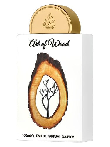 Lattafa Art Of Wood eau de parfum bottle, a citrus fragrance