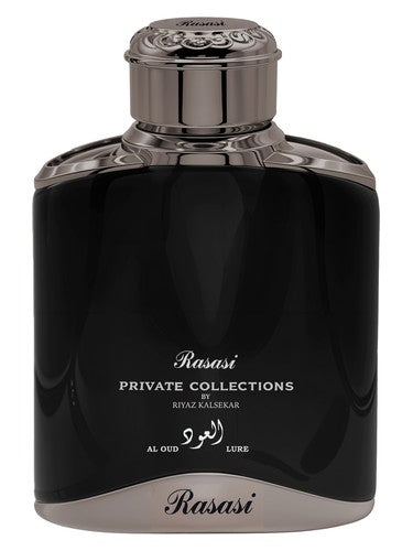 Rasasi Private Collection by Riyaz Kalsekar Al Oud Lure perfume bottle, a woody fragrance