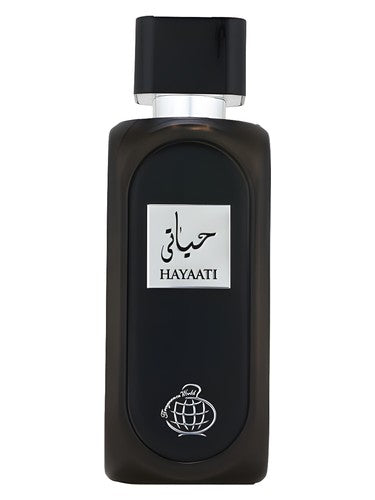 Fragrance World Hayaati eau de parfum bottle, a warm fragrance