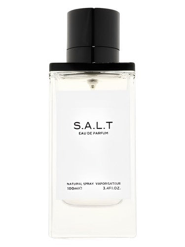 Fragrance World Salt eau de parfum bottle, a salty fragrance